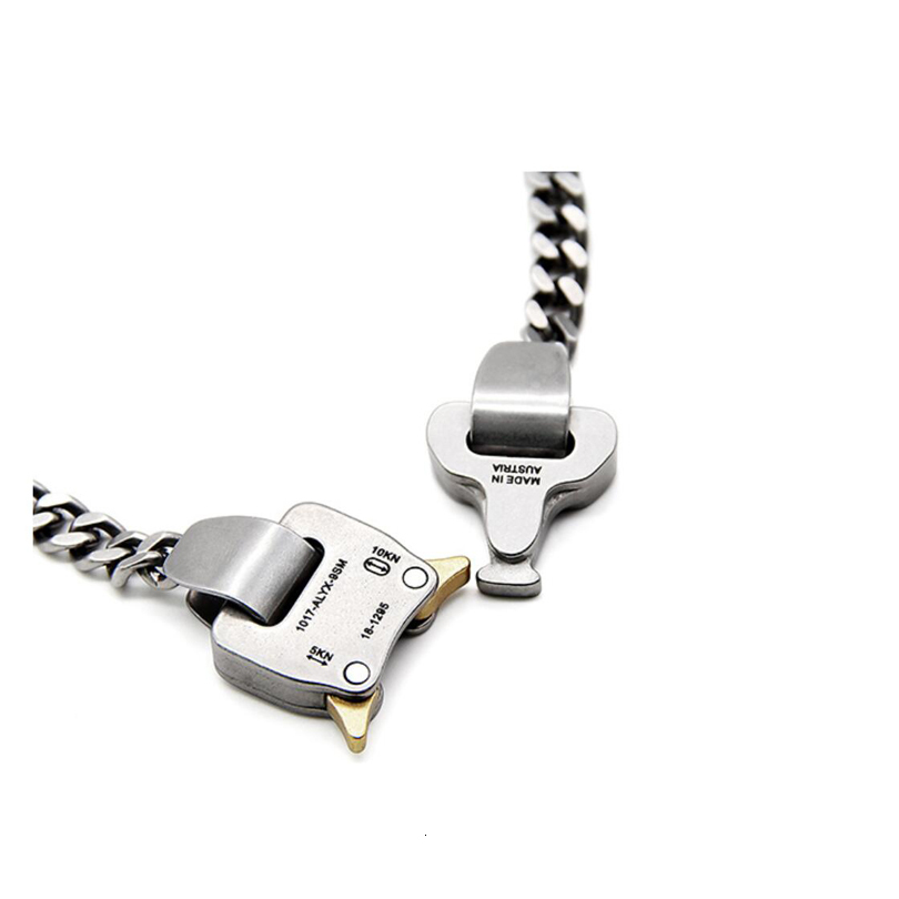 Chokers CLASSIC ALYX Hero NECKLACE Men Women 1017 ALYX 9SM Hollow letter "A" charm Necklaces CHAINLINK stainless steel Colorfast 230921