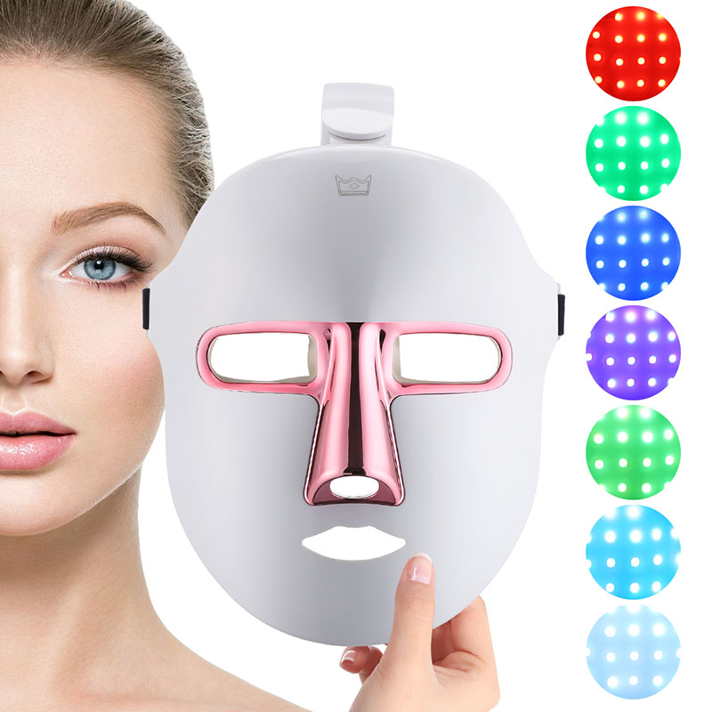 Wireless LED Mask Red Light Therapy Face Facial Mask Device 7 Colors Mask for Beauty PDT Phototherapy Anti Aging Acne Treatment Skin Rejuvenation Face