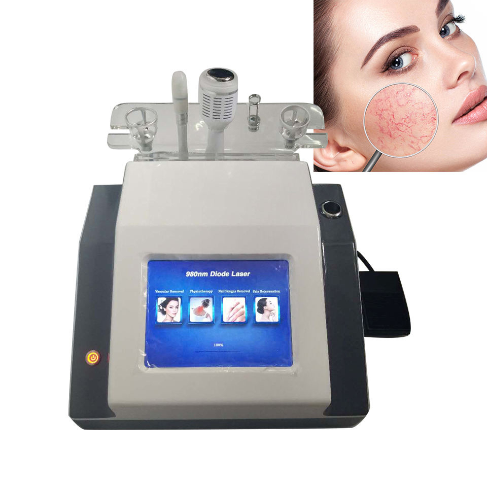 Newest Vascular / Veins / Spider Veins removal 980nm diode vascular removal device foot laser onychomycosis toe nail anti fungus blood vessels treatme