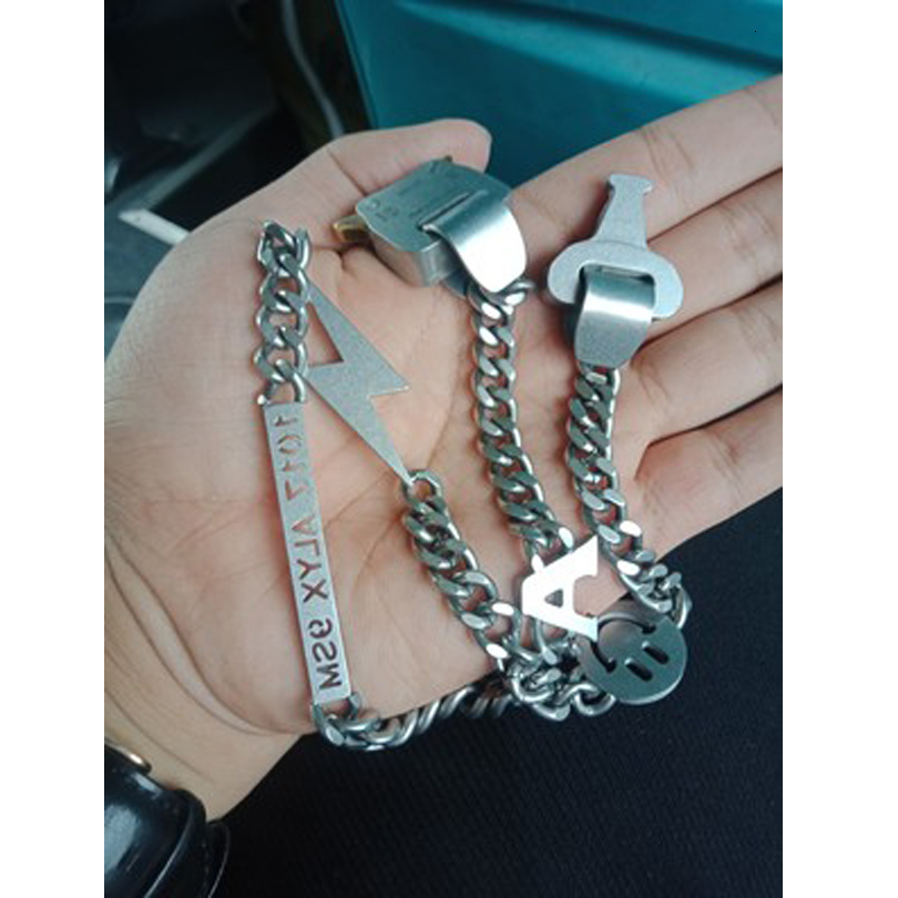 Chokers CLASSIC ALYX Hero NECKLACE Men Women 1017 ALYX 9SM Hollow letter "A" charm Necklaces CHAINLINK stainless steel Colorfast 230921