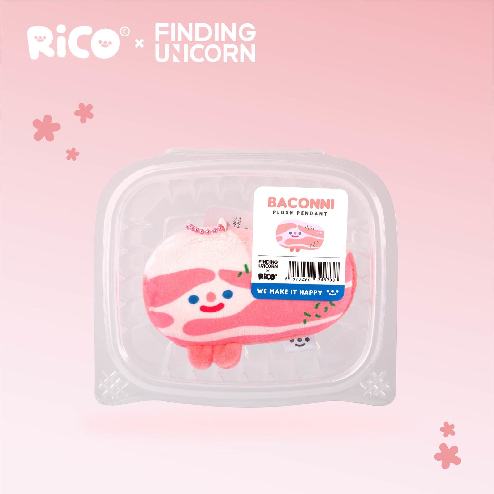 Plush Keychains F.UN RiCO BACONNI PLUSH PENDANT Birthday Gift Bag Pendant Gifts Car Ornament Car Key Chain 230922