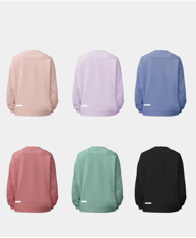 Luyoulike Women's Yoga Outfit Sweater Top Casual Loose Gym Perfectly Oversized Crew Sports Shirts Workout Blouse Woman Sport Long Sleeve For Fies