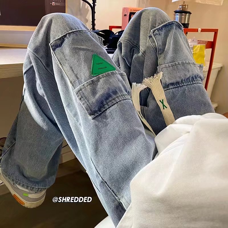 Mens Jeans Y2K European and American Pocket Straight Loose Large Size Men Women Trendy Ins Skateboard 230922