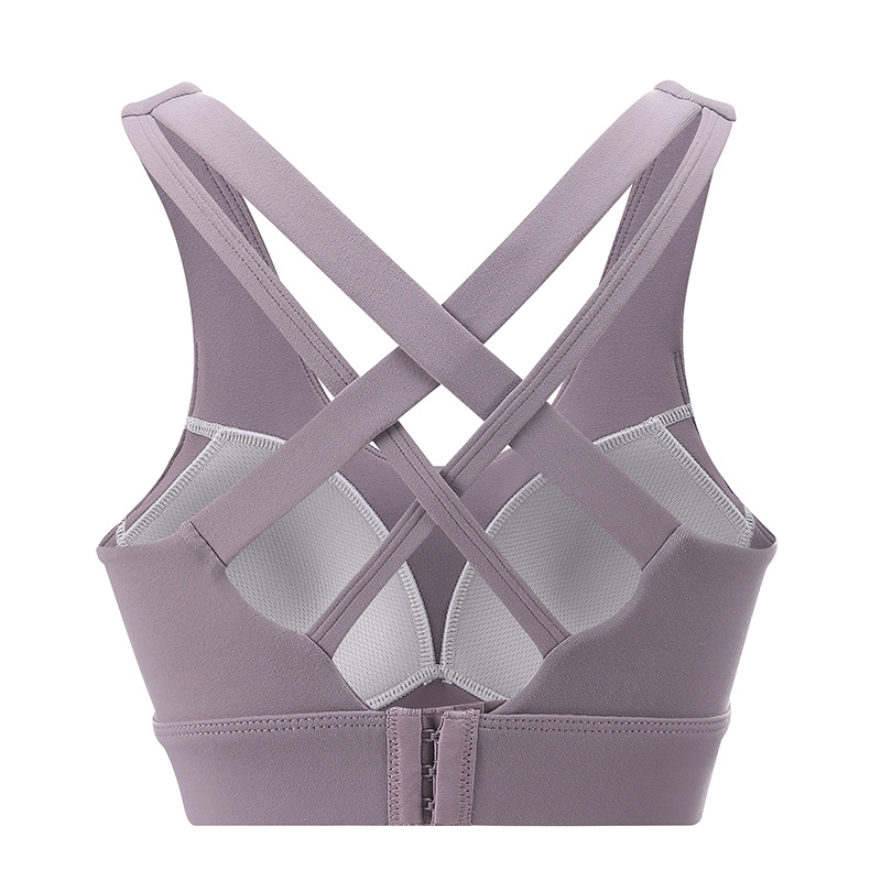 2025-- Beauty Back Strap Sports Bra High Strength Support Shockproof Yoga Underwear Running Fitness Bra