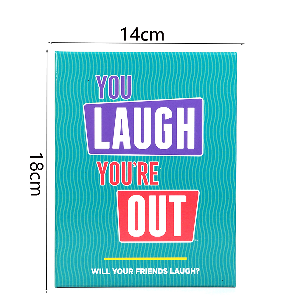 You Laugh You're Out Family Family Party Card game Where If You Laugh, You Lose. Great for Big Groups & Kids