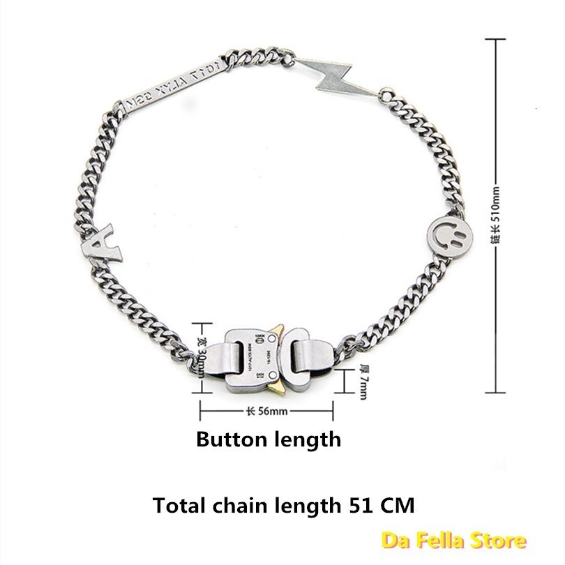 Chokers CLASSIC ALYX Hero NECKLACE Men Women 1017 ALYX 9SM Hollow letter "A" charm Necklaces CHAINLINK stainless steel Colorfast 230921