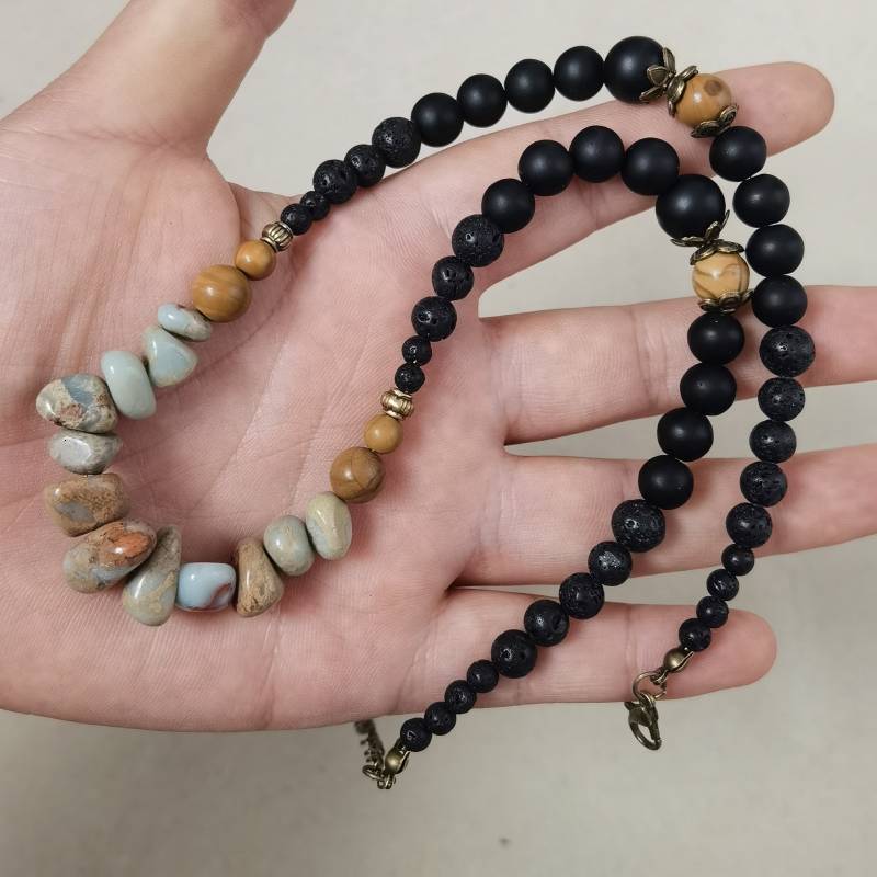 Chokers turquoise necklace for men / bohemian necklace / Turquoise gemstone necklace / jewelery for men / cool necklace for men 230921