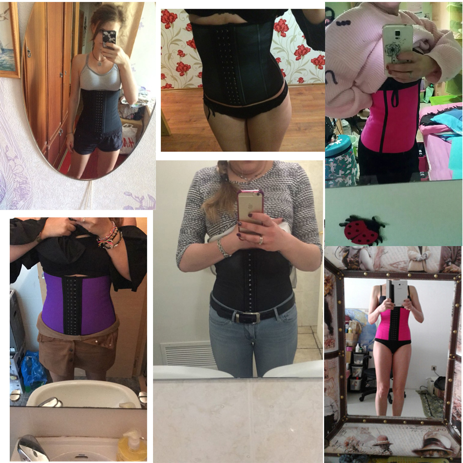 Waist Tummy Shaper Fajas Colombians Latex Waist Trainer Cincher Long Torso Body Shapewear Women Slimming Belly Sheath Girdles Shaper 9 Steel Bones 230