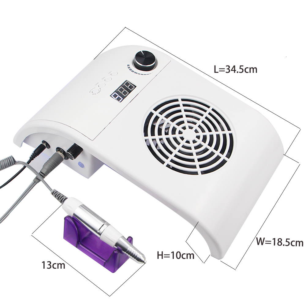 Nail Manicure Set 3 in 1 Nail Dust Collector Nail Fan Art Salon Equipment Suction Dust Collector Machine Vacuum Cleaner Fan In Ru Stock 230921