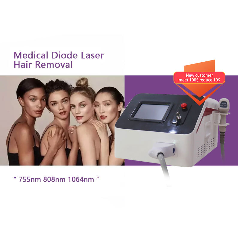 Desktop 808Nm Diode Ice Laser Hair Removal Skin Rejuvenation Machin