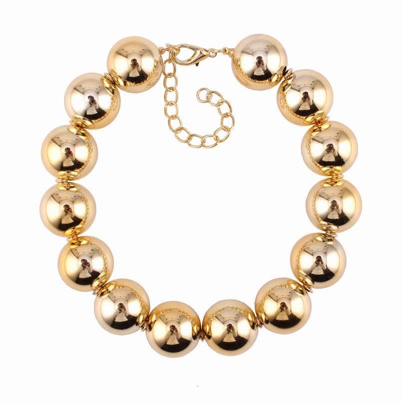 Chokers Sexy Statement Big Bead Ball Choker Necklace for Women Arrival Fashion Chunky Metal Maxi Alloy Necklace for Girls 230921