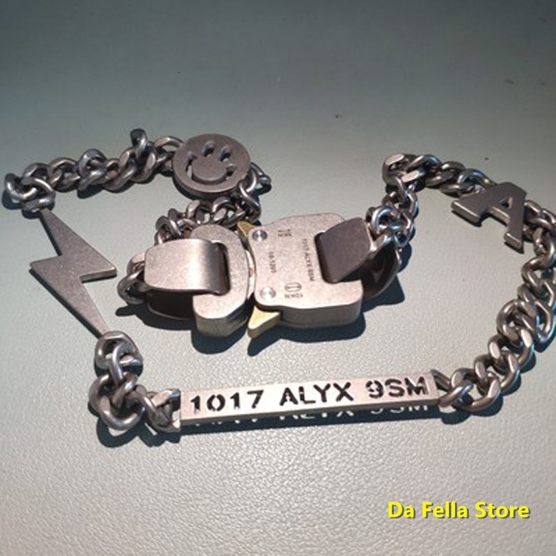 Chokers CLASSIC ALYX Hero NECKLACE Men Women 1017 ALYX 9SM Hollow letter "A" charm Necklaces CHAINLINK stainless steel Colorfast 230921