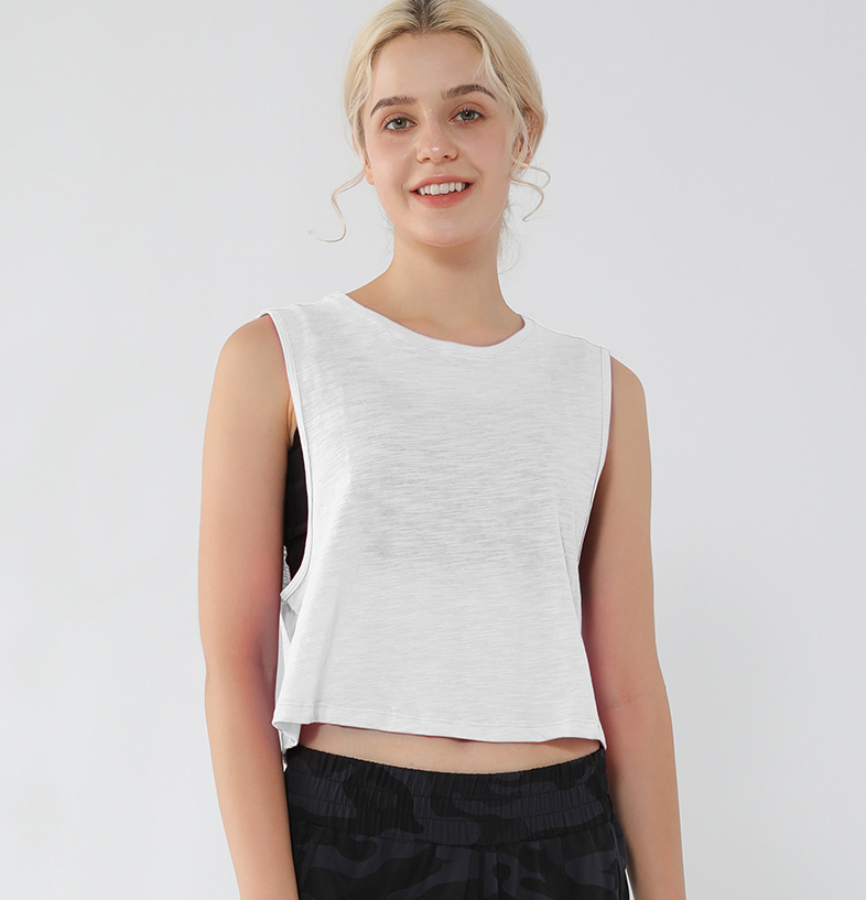 Uu- 737 Women Yoga Crop Tops Tank Fiess Sleeveless Vest High Elasticity Sport Tanks Shirts