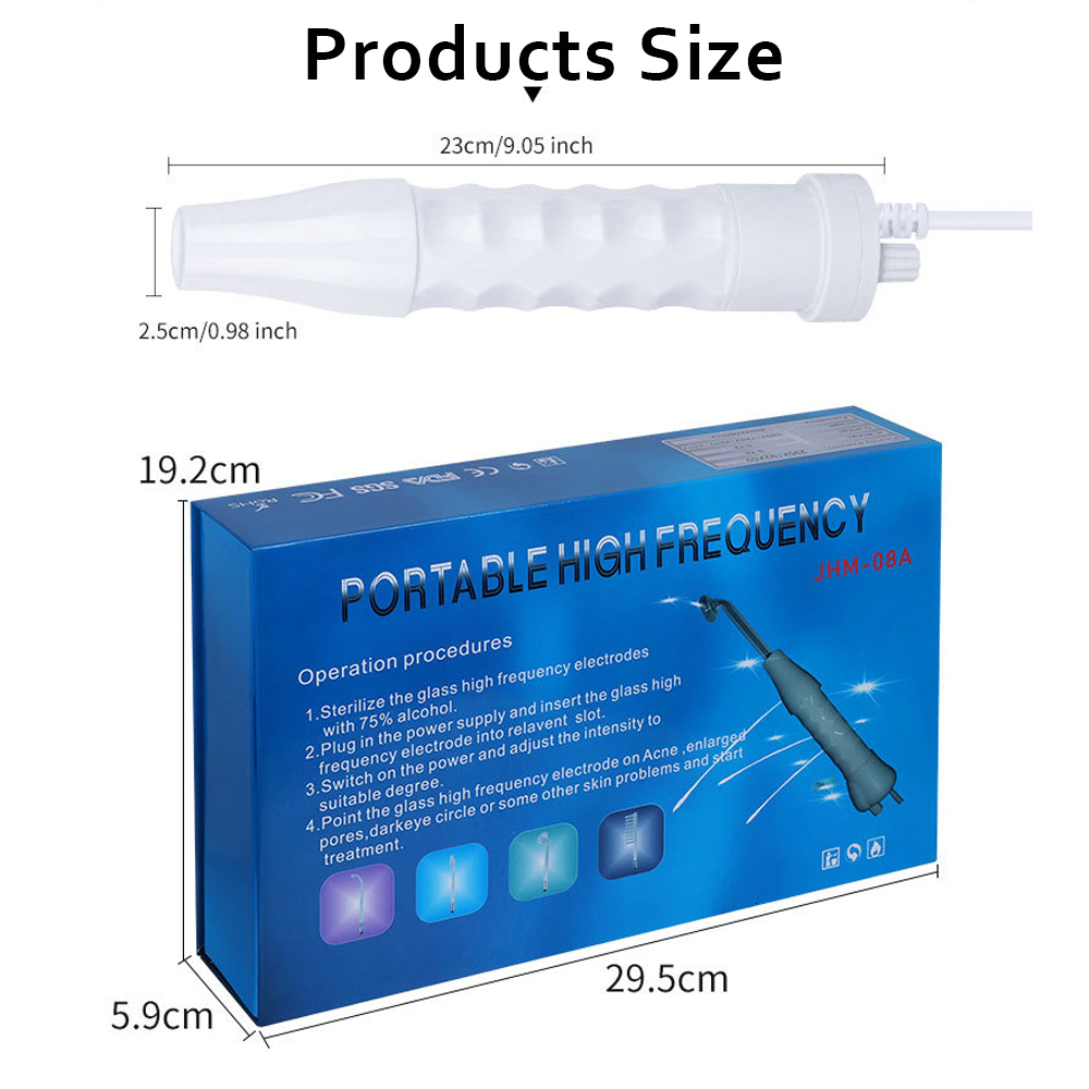 Face Care Devices 4 In 1 Portable High Frequency Electrotherapy Beauty Device Spot Remover Skin Care Spa Derma 4 Violet Ray Wand 230921