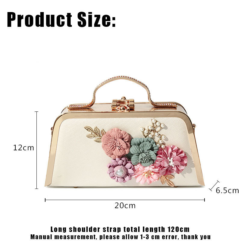 Evening Bags YoReAi Evening Bags Women Clutch Bag High-end Leather Evening Wedding Bridal Handbag Pearl Flower Fashion Chain Party Packs 230921