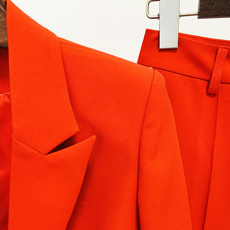 Womens Two Piece Pants women fashion one button blazer set 230922