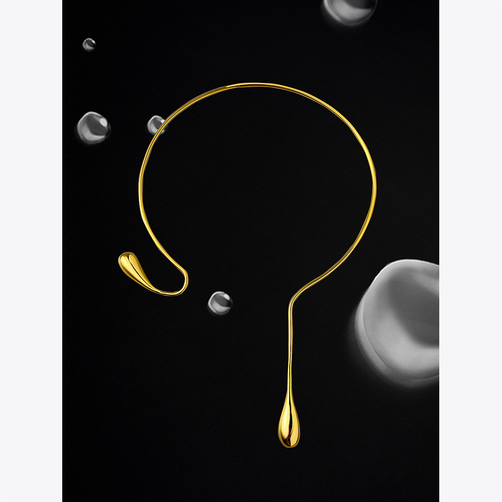 Chokers ENFASHION Water Drop Choker In Necklace For Women Trending Products Necklaces Gold Color Fashion Jewelry Free Return P223317 230921