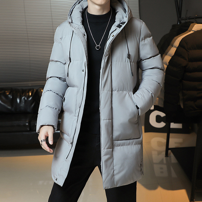 Mens Down Parkas Plus Size 7XL Winter Jacket Men Midlength Thickened Warm Hooded Padded Jackets Solid Color Casual Puffer Coats 230922