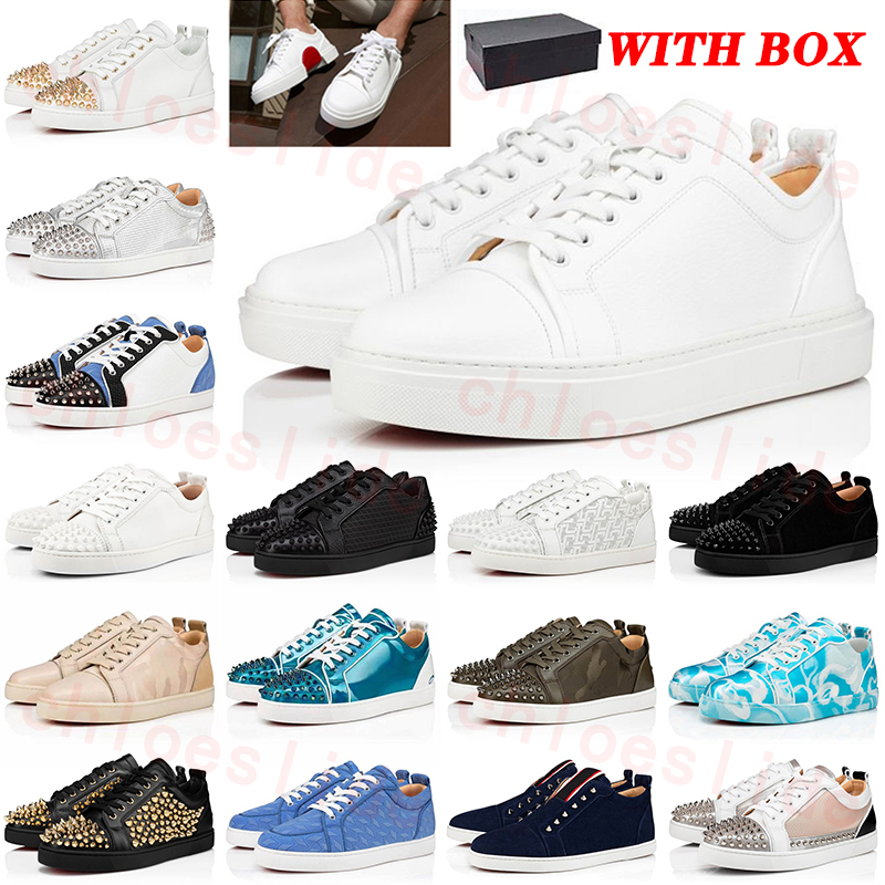 men shoe designer luxury s loafers dress vieira junior rantulow loafer signature glossy black spik christian louboutian louboutinr loubitons red bottomshoes 04ST