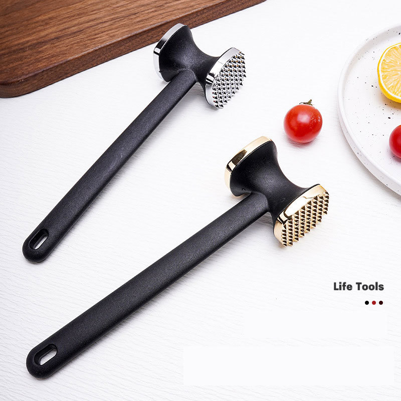 Meat Poultry Tools Zinc Alloy Tenderizer Hammer Pork Chop Steak Loose Pounder Needle DualSided Mallet Rubber Grip Handle Kitchen