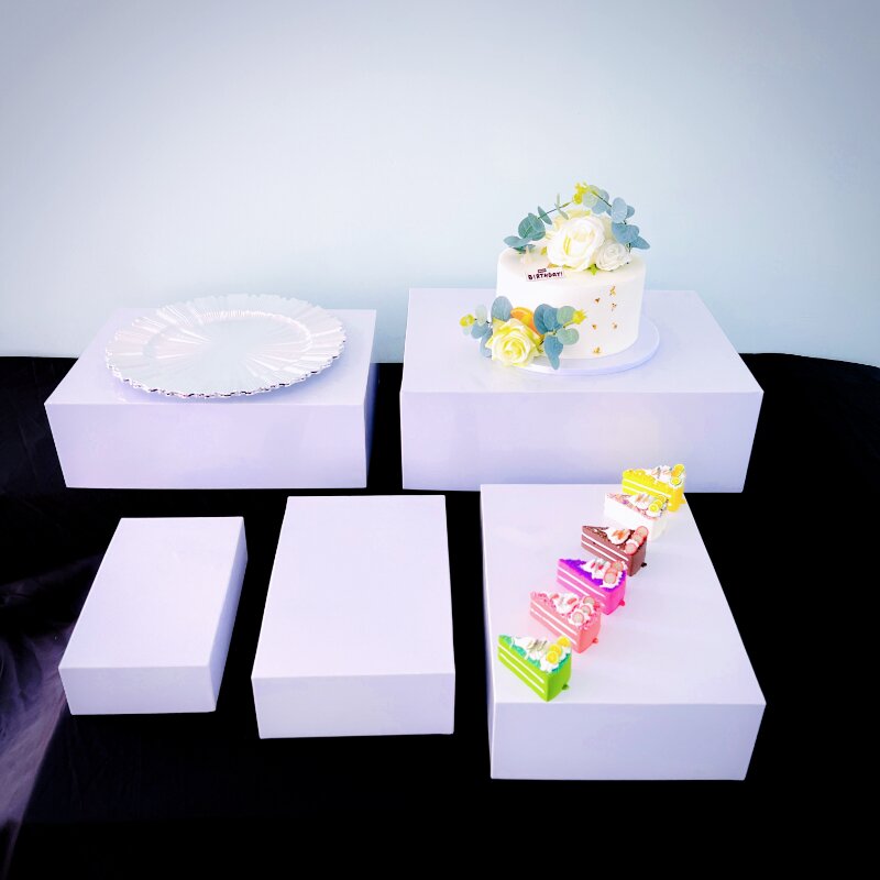 7pcs Wedding Decoration Column Food Riser Stand Buffet Holder Rack Table Centerpieces Event Feast Dessert Cake Fruit Cookie Birthday Party Flower Wrea