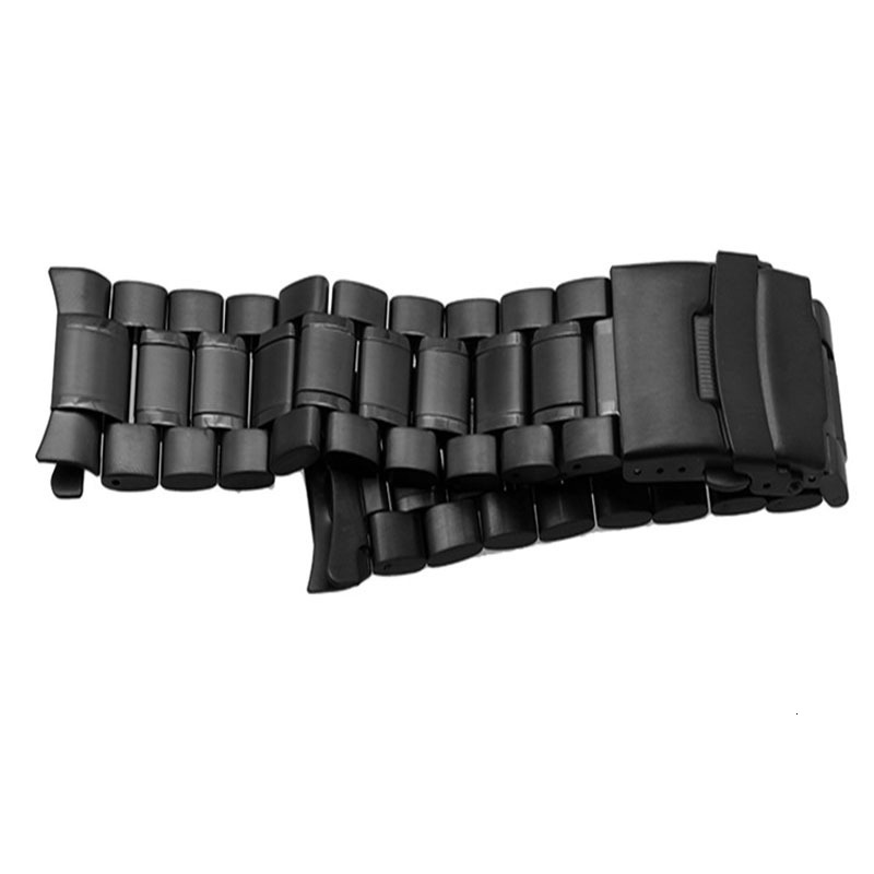 Watch Bands Curved End Watch Band 18mm 20mm 22mm 24mm Replacement Watch Strap Double Lock Clasp Stainless Steel Watchband with Tools 230922