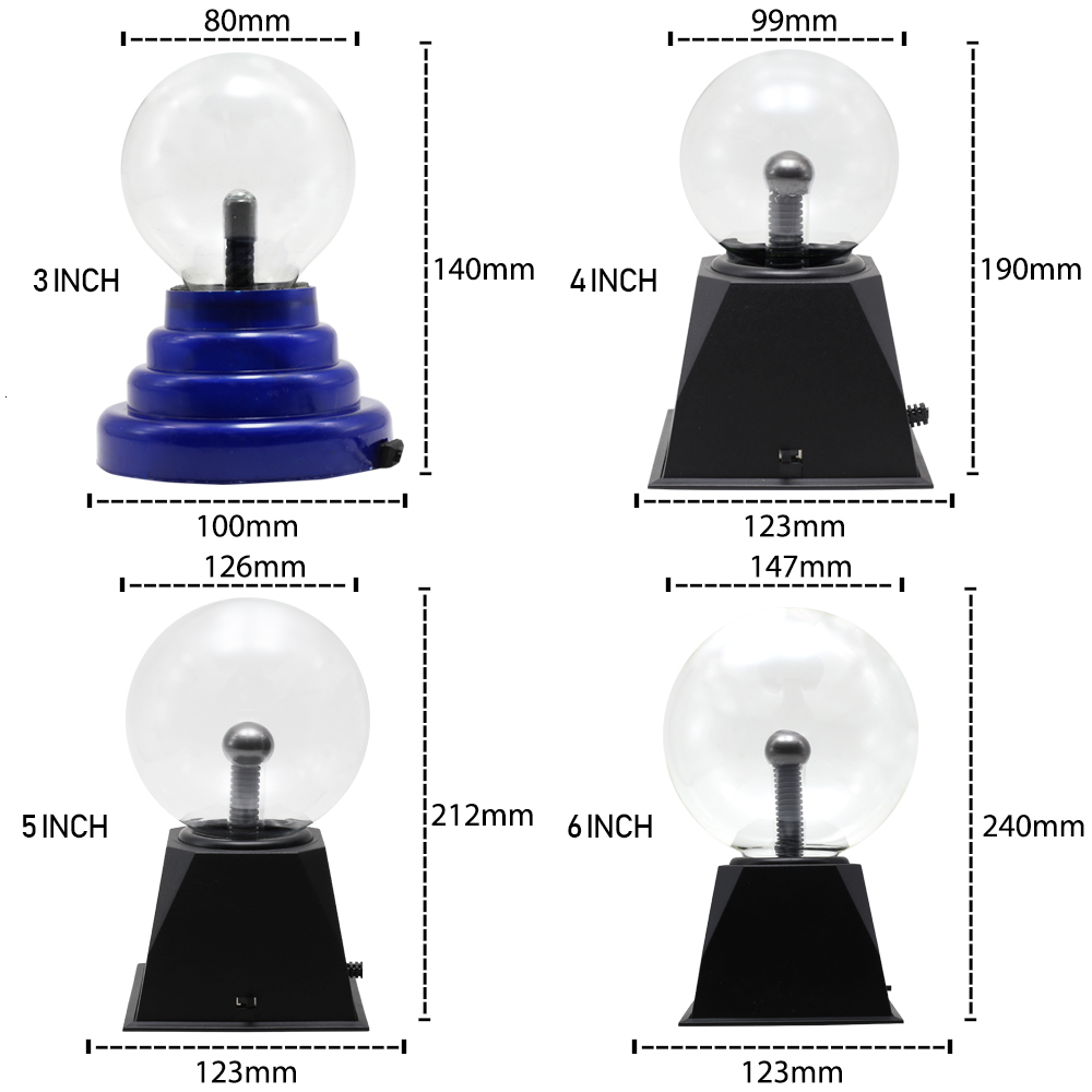 Projector Lamps Novelty Glass Magic Plasma Ball Light Electric Lamp 220V 3 4 5 6 Inch Night Light Kids Gift Birthday Christmas Decor Plasma Lamp 23092