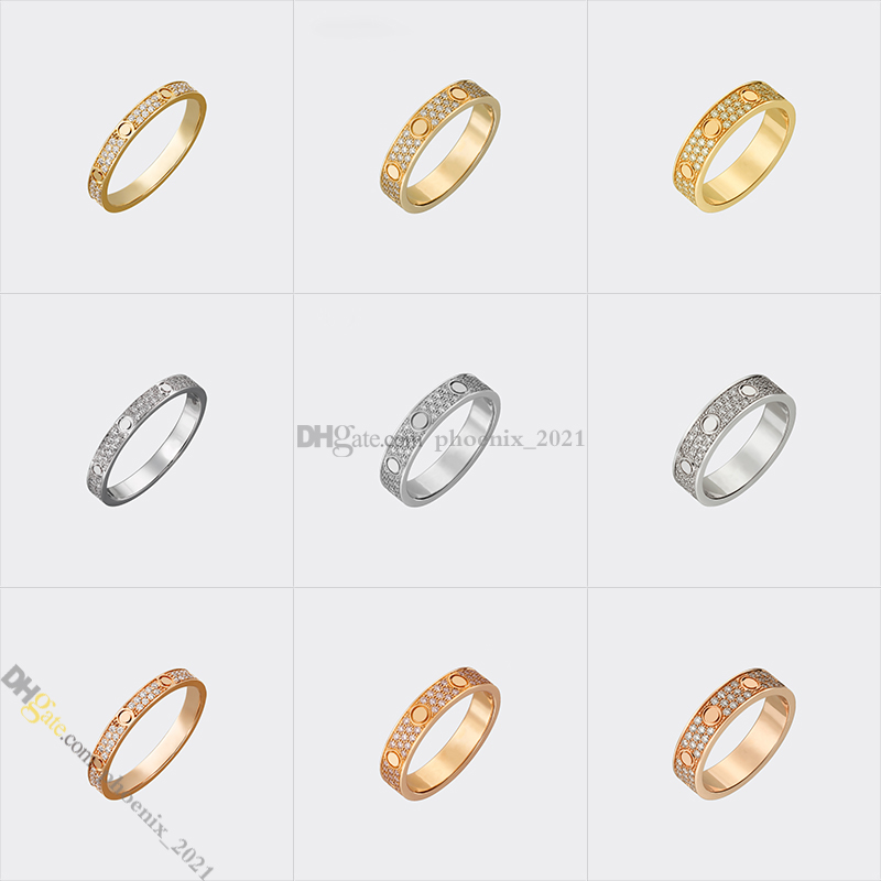 Jewelry Designer for Women Love Screw Ring Designer Ring Diamond-Pave Titanium Steel Rings Gold-Plated Never Fading Non-Allergic,Gold/Silver/Rose, Store/21621802