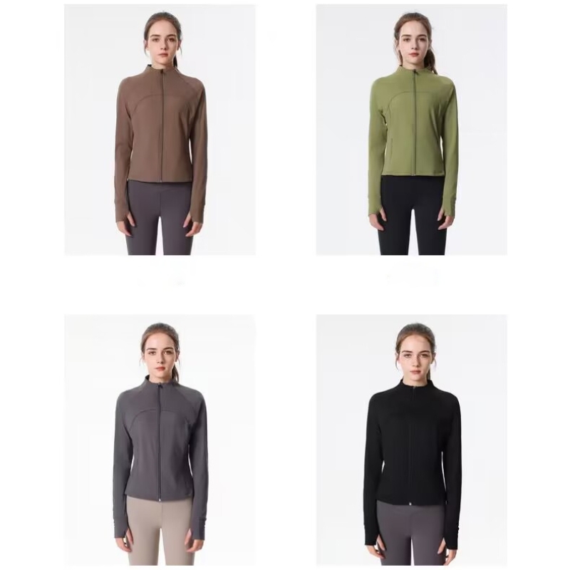 (go off picture not the description) Top Quality Yoga Wear Hooded Jackets for Women Fashion Designer Sweatshirts Quick Drying Sports Cardigan 251