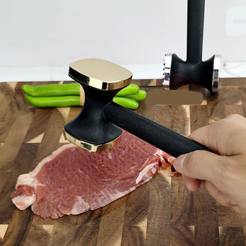Meat Poultry Tools Zinc Alloy Tenderizer Hammer Pork Chop Steak Loose Pounder Needle DualSided Mallet Rubber Grip Handle Kitchen