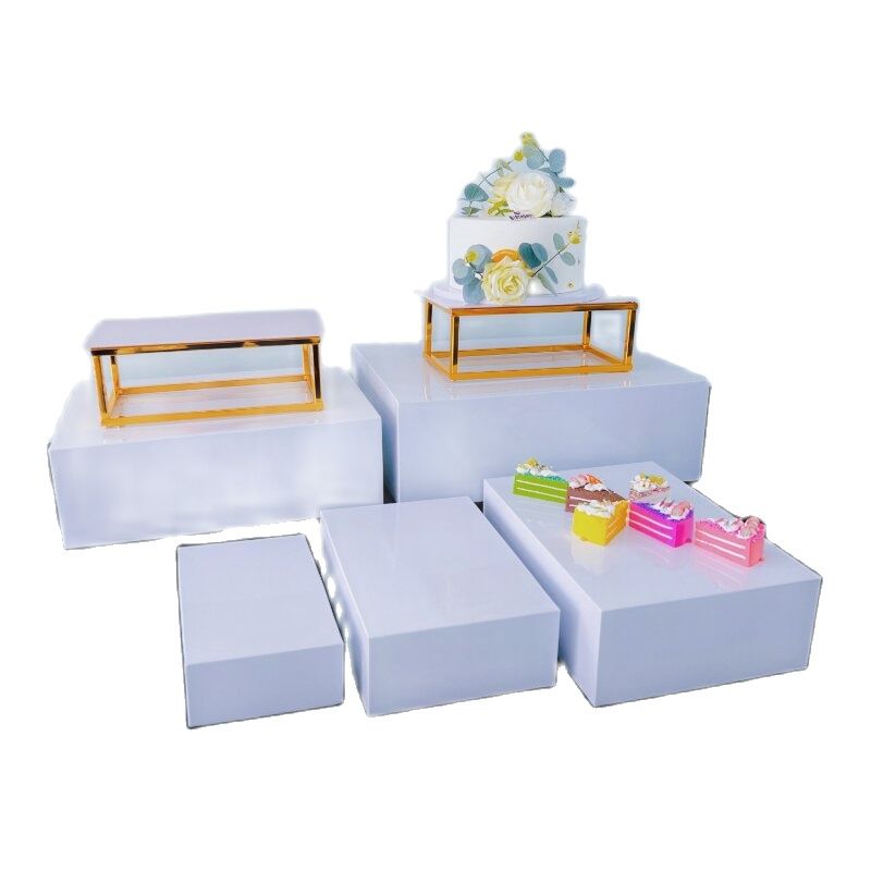 7pcs Wedding Decoration Column Food Riser Stand Buffet Holder Rack Table Centerpieces Event Feast Dessert Cake Fruit Cookie Birthday Party Flower Wrea