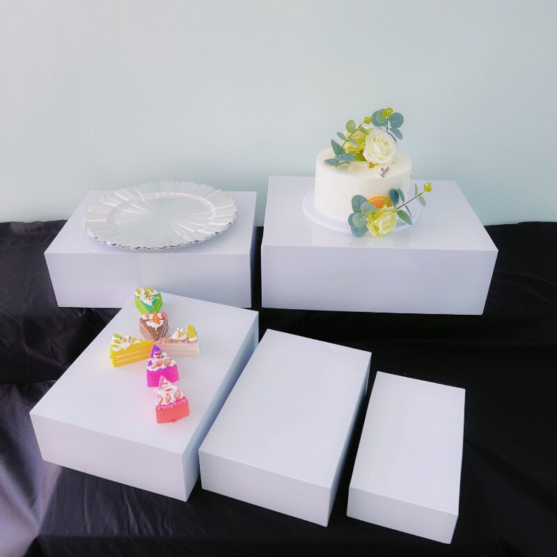 7pcs Wedding Decoration Column Food Riser Stand Buffet Holder Rack Table Centerpieces Event Feast Dessert Cake Fruit Cookie Birthday Party Flower Wrea