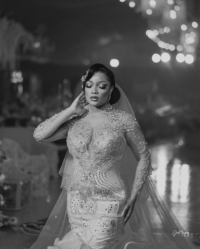 2023 Oct Arabic Aso Ebi White Mermaid Wedding Dress Beaded Crystals Detachable Train Bridal Gowns Dresses JZ333