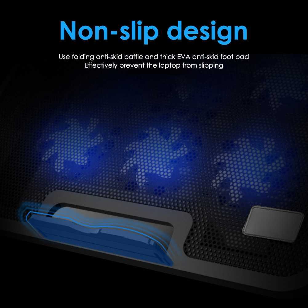 Laptop Cooling Pads Gaming Laptop Cooler Notebook Cooling Pad 6 Silent LED Fans Powerful Air Flow Portable Adjustable Laptop Stand L230923