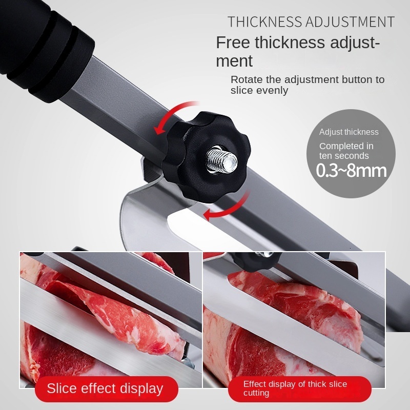 Meat Poultry Kitchen Tools Stainless Steel Slicer Mutton Roll Household Multifunction Chopper Pot Shaver Adjustable Thickness