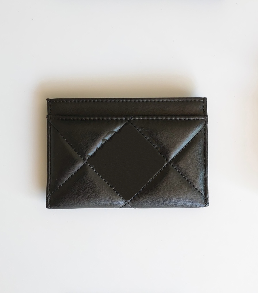 Men's and Women's Leather Bag Fashion Classic Mini Bank Wallet Cardholder Small Ultra Thin Coin Wallet Key Strap Box