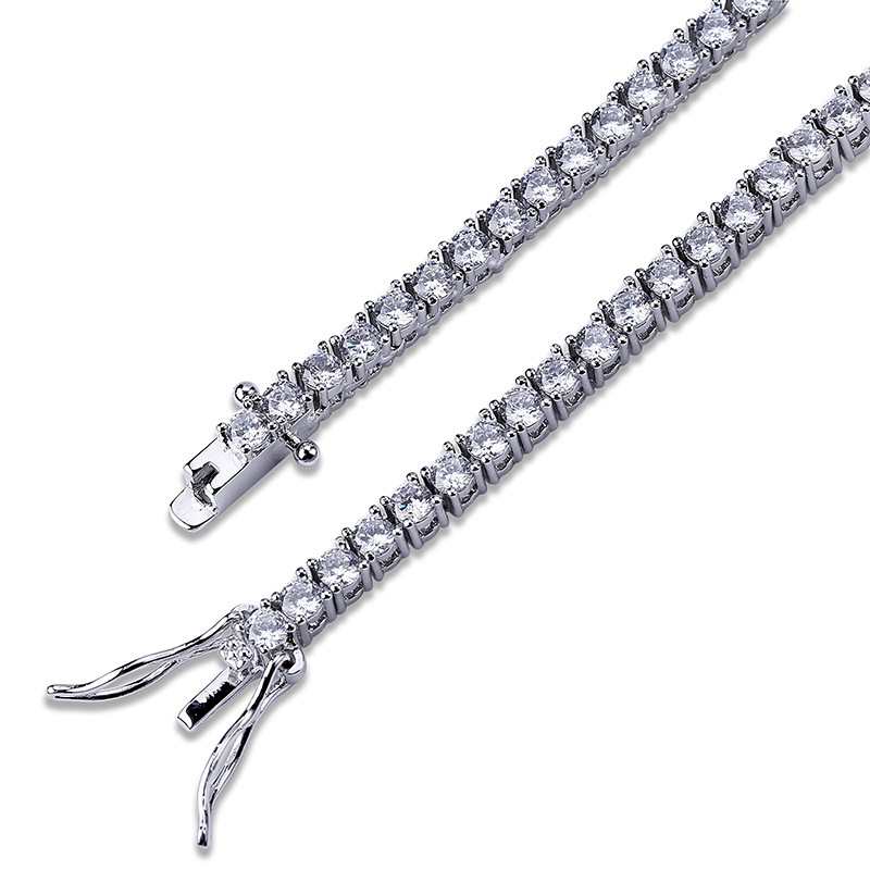 3mm 4mm 5mm Tennis moissanite bracelets dia women rise gold sier tenis bracelet iced out jewelry for men party christmas gift