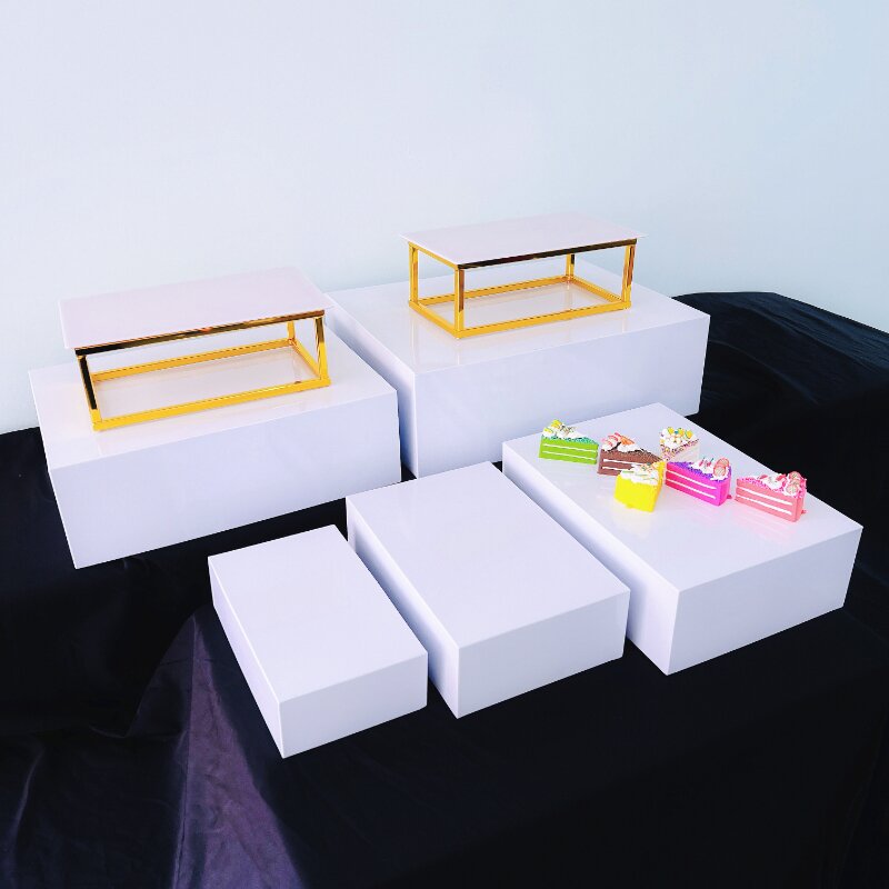 7pcs Wedding Decoration Column Food Riser Stand Buffet Holder Rack Table Centerpieces Event Feast Dessert Cake Fruit Cookie Birthday Party Flower Wrea