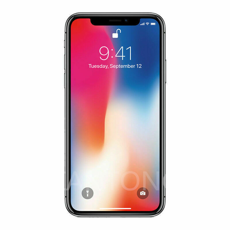 Refurbished Original Apple iPhone X Face ID 5.8" Touchscreen 3GB RAM iOS A11 Dual 12MP Cameras 4G LTE Unlocked iphonex Black White,100% fully fun
