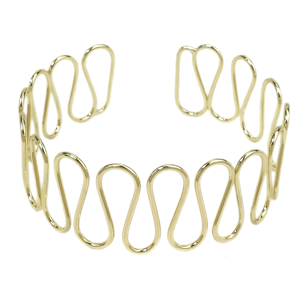 Chokers Smooth Curve Metal Torques Bib Neck Choker Necklaces For Women Punk Wide Alloy Collar Statement Necklace Fashion Jewelry MANILAI 230923