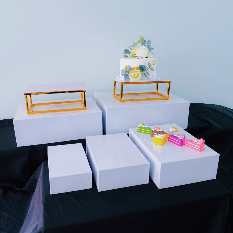 7pcs Wedding Decoration Column Food Riser Stand Buffet Holder Rack Table Centerpieces Event Feast Dessert Cake Fruit Cookie Birthday Party Flower Wrea