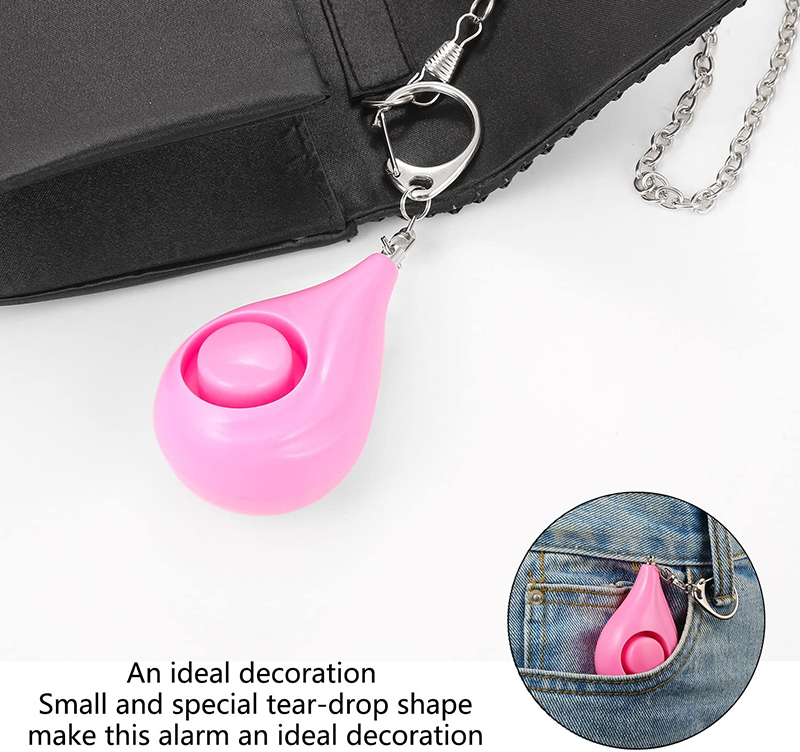1x Water drop Personal Self Defense Alarm Girl Women Old man Security Protect Alert Safety Scream Loud Keychain 130db Egg ship by dhl