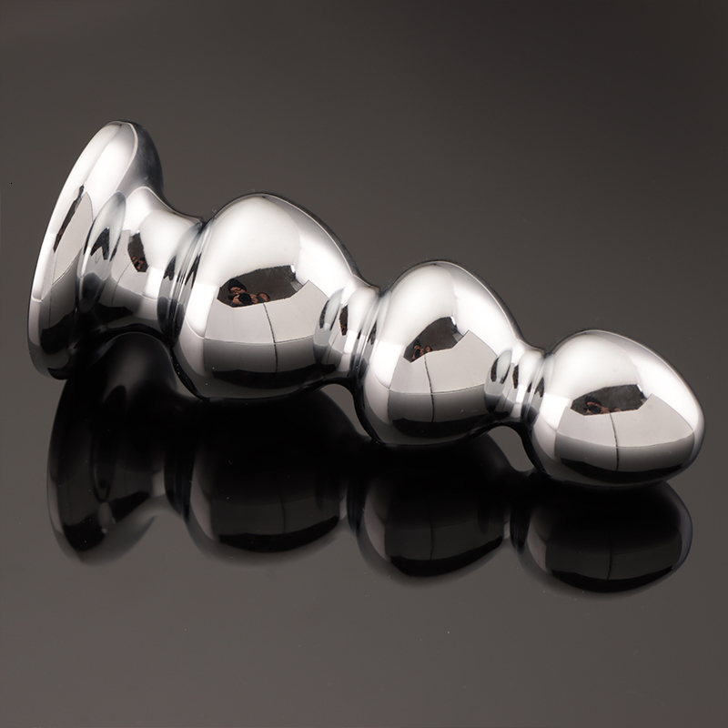 Anal Toys 3 Style Stainless Steel Huge Butt Plug Anus Stimulator Sex For Men Women Gay Metal Beads Big Erotic Adult Product 230923