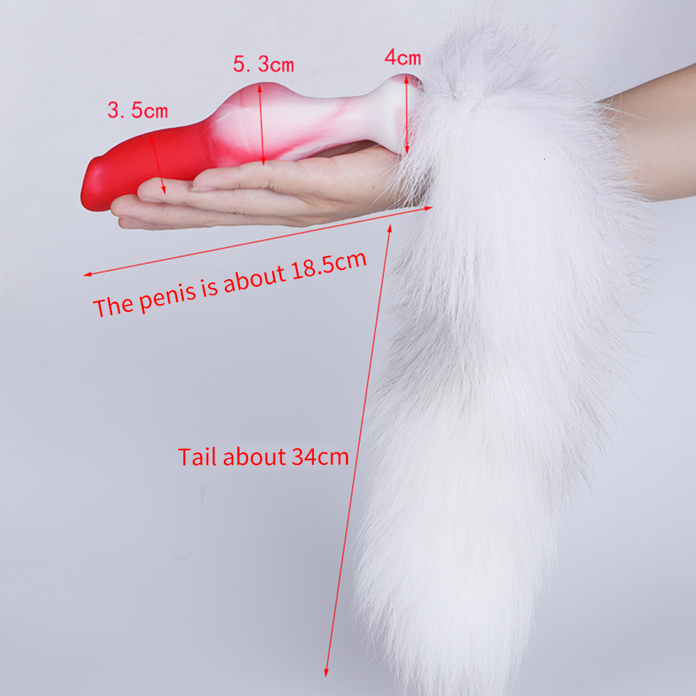 Anal Toys Silicone Dildo Long Tail Plug Anus Masturbator Dilator Prostate Massager Butt Cosplay Sex For Adult Games 230923