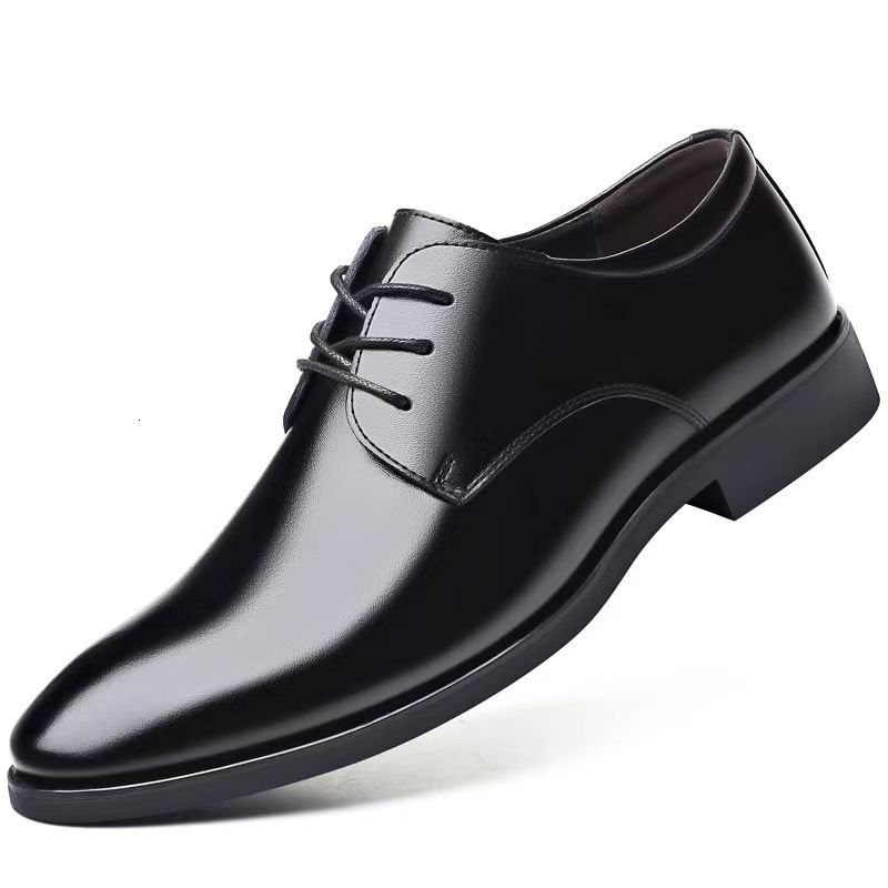 Dress Shoes Men's Breathable Leather Black Soft Bottom Spring And New Autumn Man Business Formal Wear Casual 230923