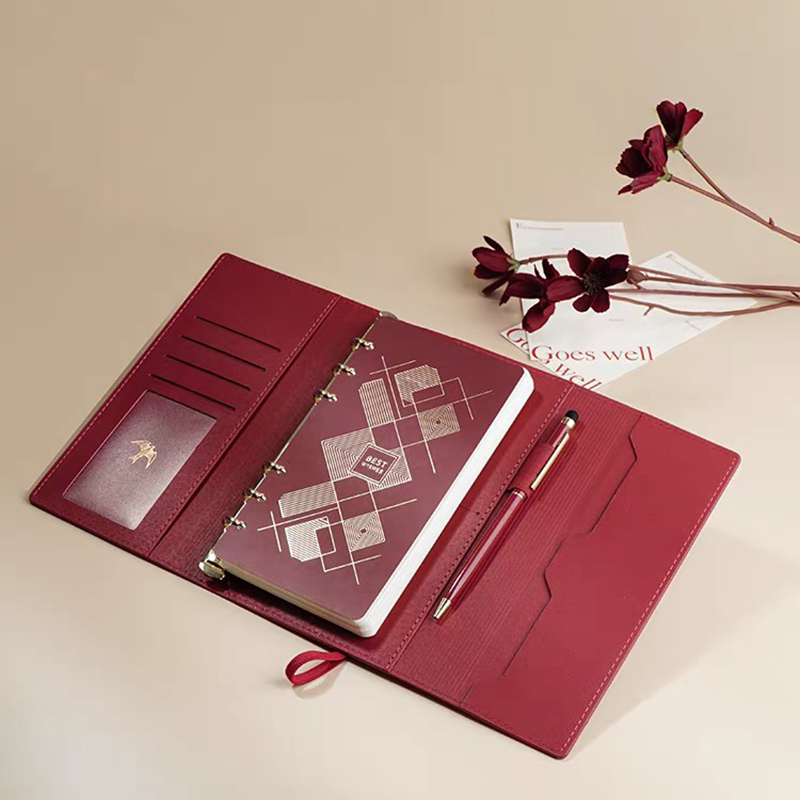 Notepads Hardcover Journal Loose-Leaf Notebook 6 Holes Diary Binder Spiral Notepad Planner Organizer Agenda Office School Supplies 230923