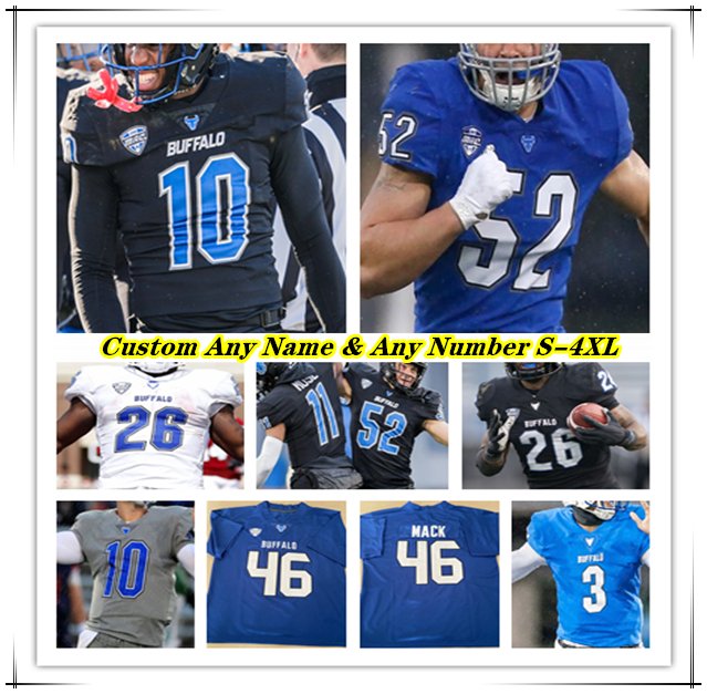 Buffalo UB College Football Jersey C.J. Ogbonna Jacqez Barksdale Terrance Shelton Jr. Nik McMillan Taji Johnson Khalil Mack Jake Orlando Shaun Dolac Kobe Stewart 4XL