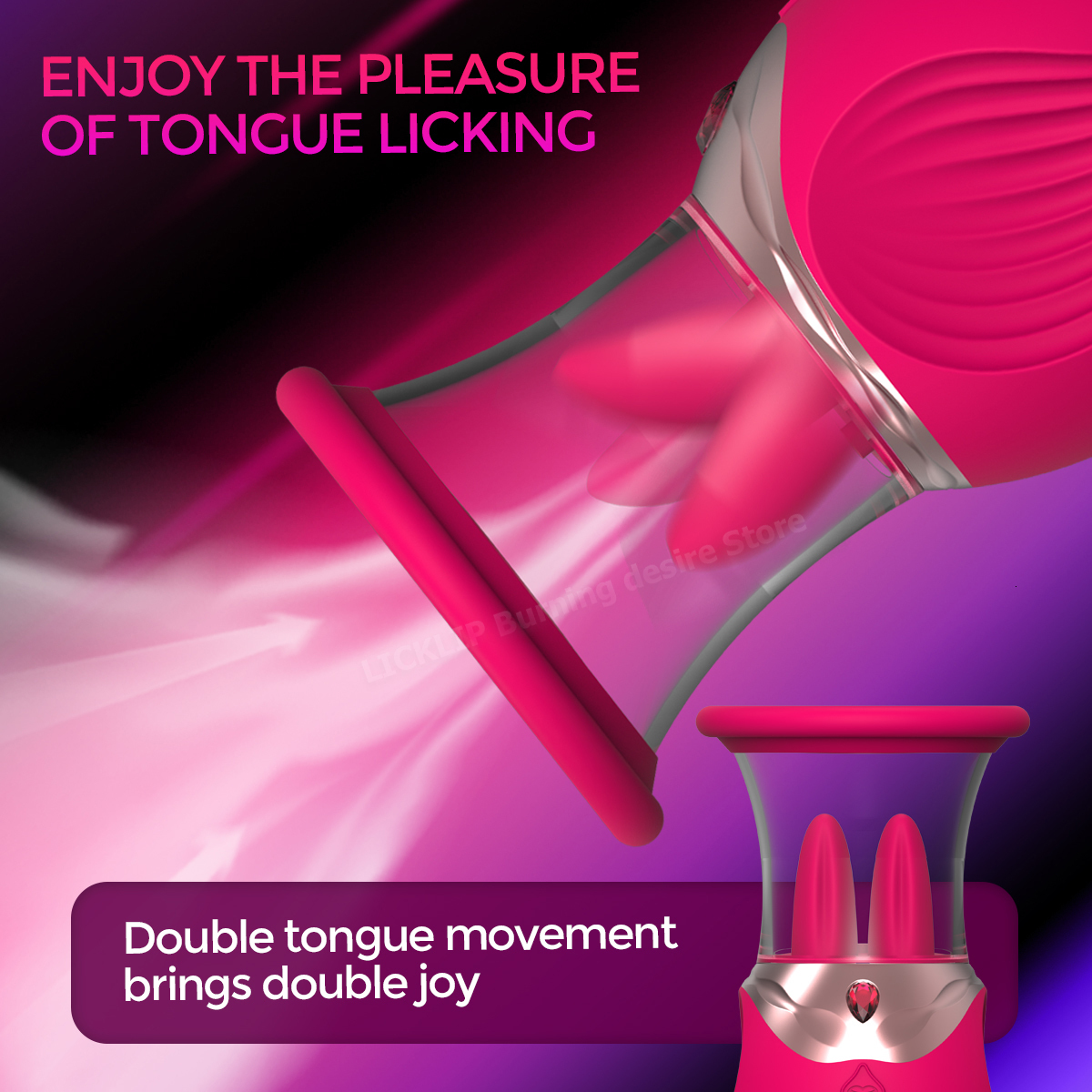 Vibrators LICKLIP Vacuum Sucker Tongue Licking Vibrator with Sucking Cup Nipple Massager Clitoris Stimulator Rose Sex Toys for Women 230923