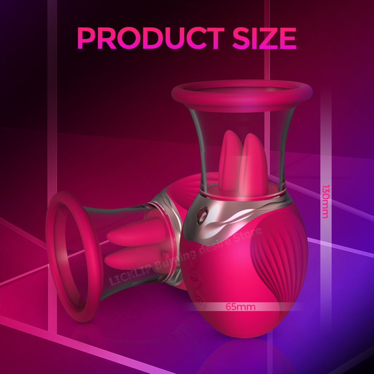 Vibrators LICKLIP Vacuum Sucker Tongue Licking Vibrator with Sucking Cup Nipple Massager Clitoris Stimulator Rose Sex Toys for Women 230923