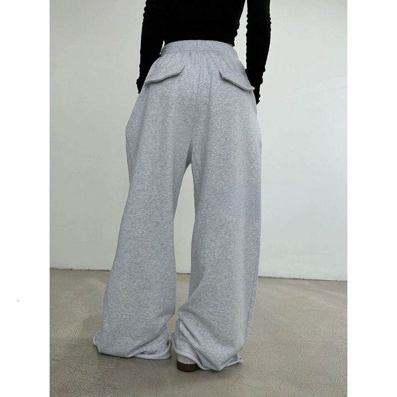 Men's Pants Deeptown Grey Sweatpant Baggy Korean Style Oversize Wide Leg Sports Autumn Trouser Casual Vintage Harajuku Fashion 230923